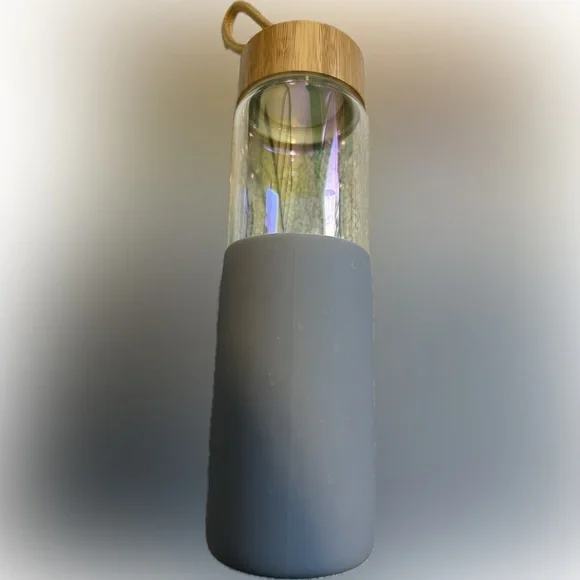 NWT Anthropologie glass bottle. Gray. - Picture 1 of 6
